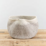 Muskhane Home Baskets Two-Tone Storage Calabash in Light Stone-Natural