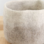 Muskhane Home Baskets Two-Tone Storage Calabash in Light Stone-Natural