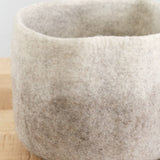 Muskhane Home Baskets Two-Tone Storage Calabash in Light Stone-Natural