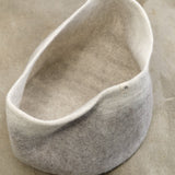 Muskhane Home Baskets Two-Tone Storage Calabash in Light Stone-Natural