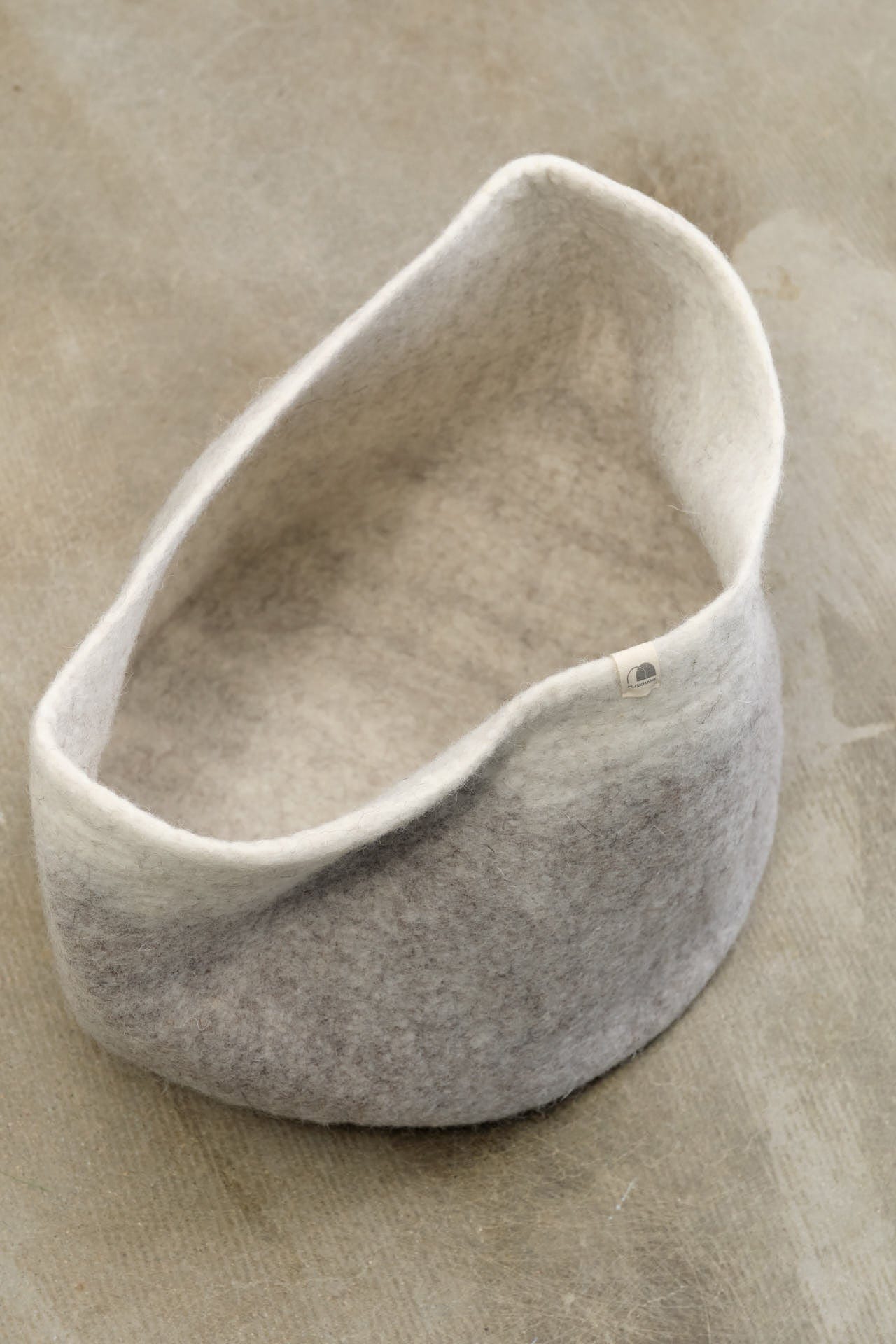 Muskhane Home Baskets Two-Tone Storage Calabash in Light Stone-Natural