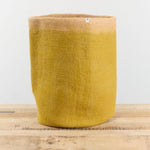 Muskhane Home Baskets Two-Tone Storage Calabash in Pistachio-Nude