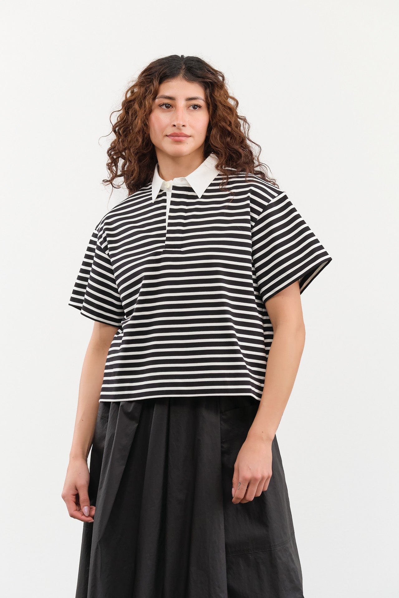 Nicholson & Nicholson Apparel Womens Blouses Rita Top in Black/White