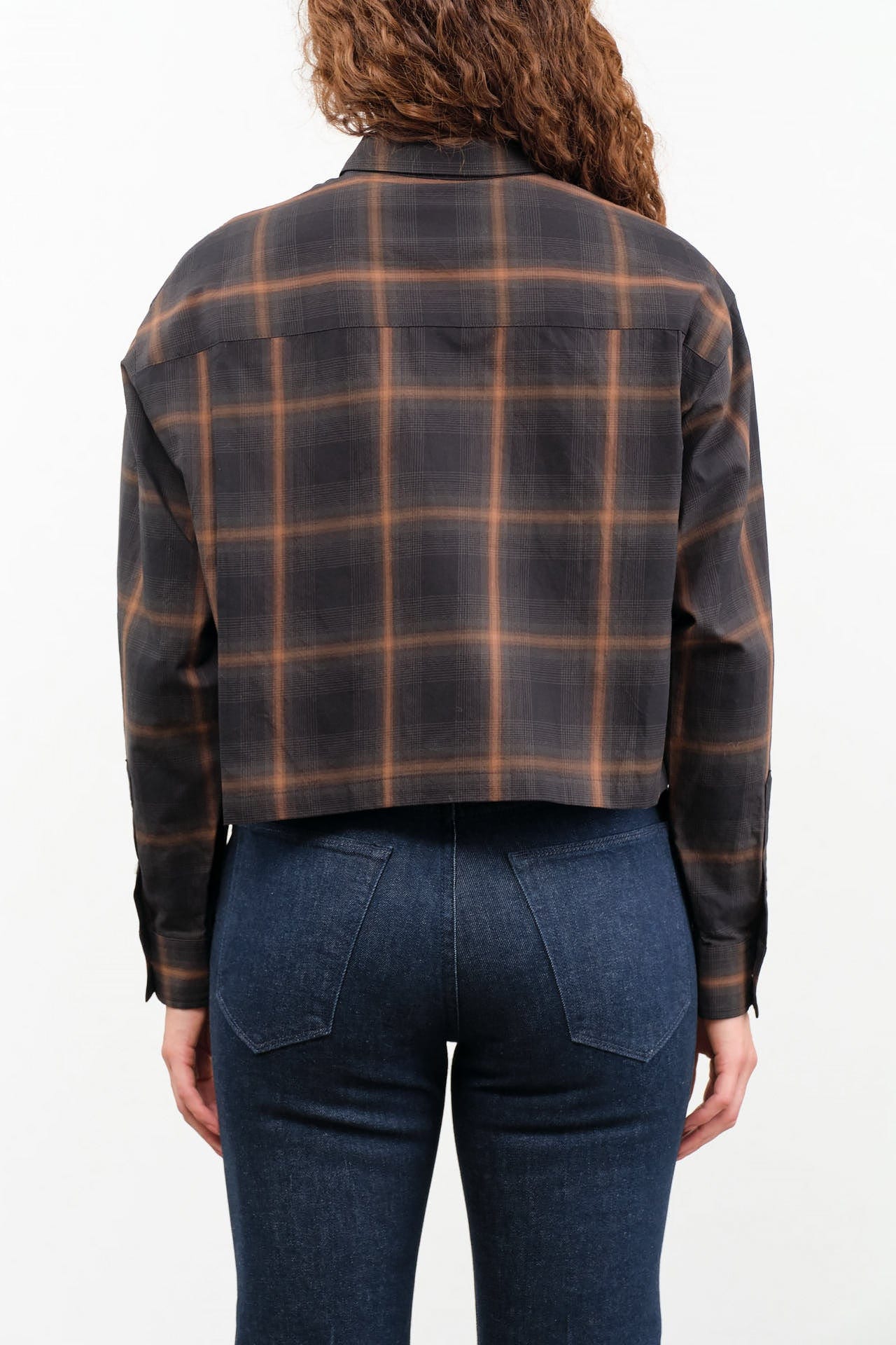 Nicholson & Nicholson Apparel Womens Blouses Sara Top in Brown/Check