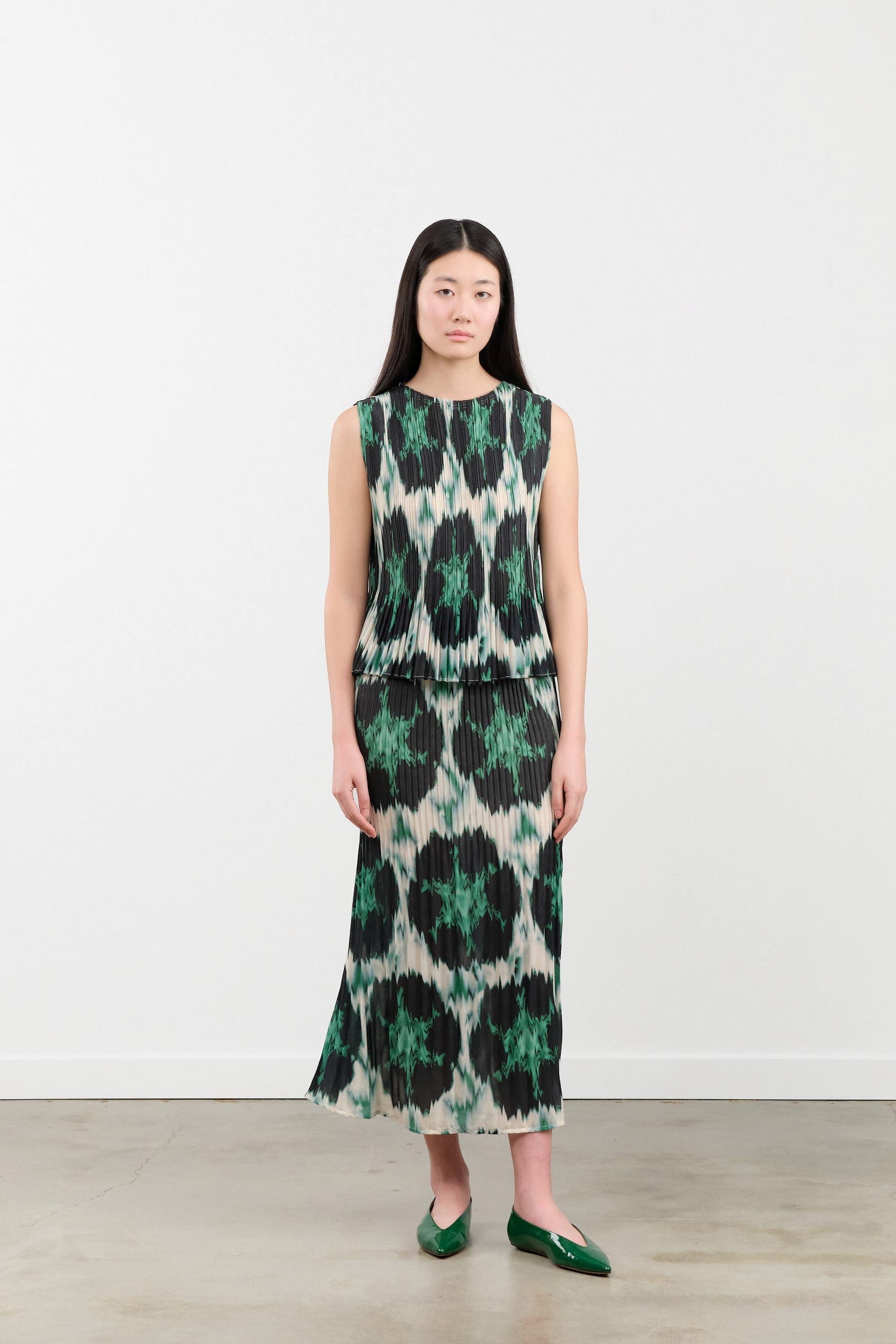 No. 6 Apparel Womens Skirts Hiro Skirt Emerald Ikat / XSmall
