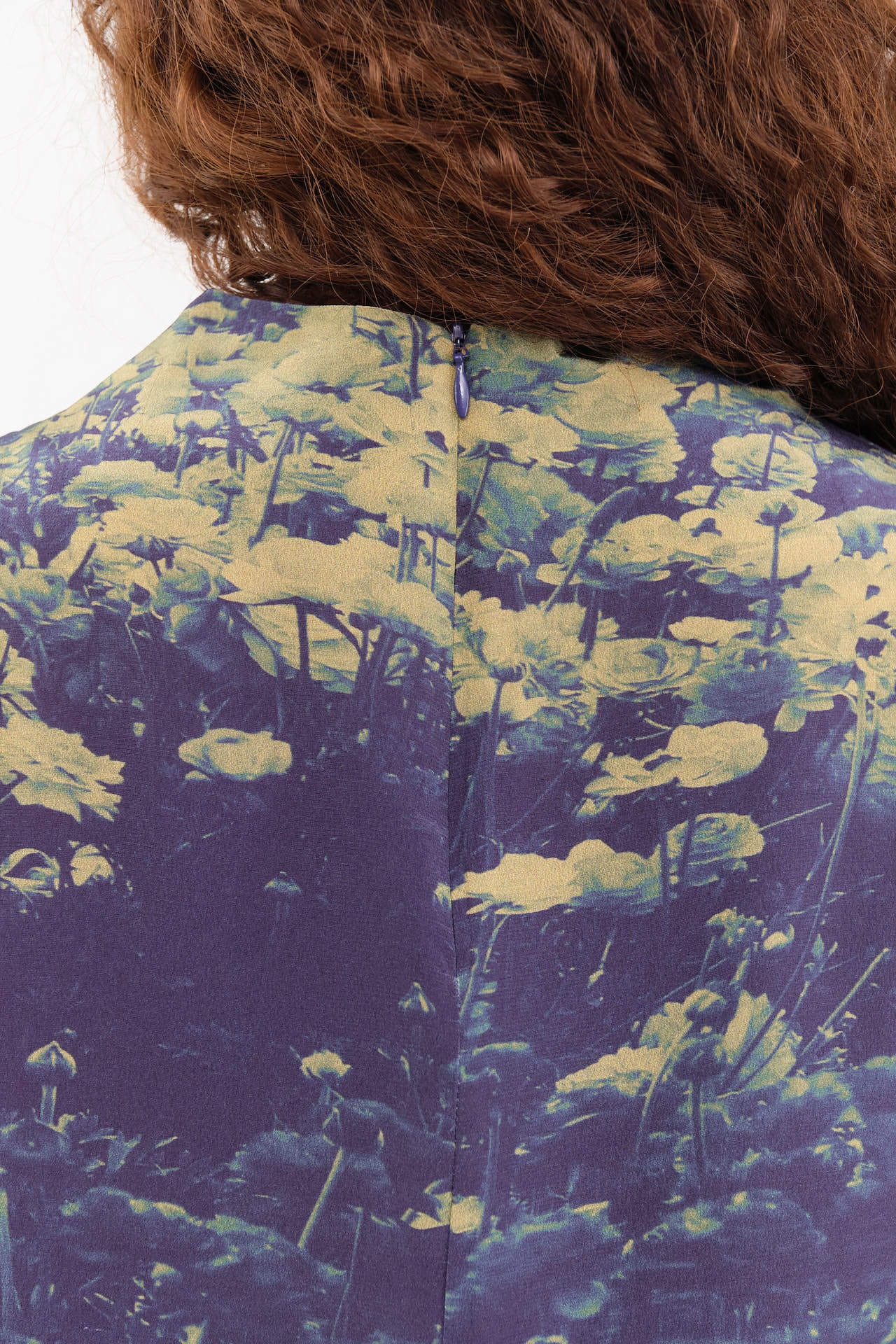 No. 6 Apparel Womens Blouses Diane Top in Green Poppies
