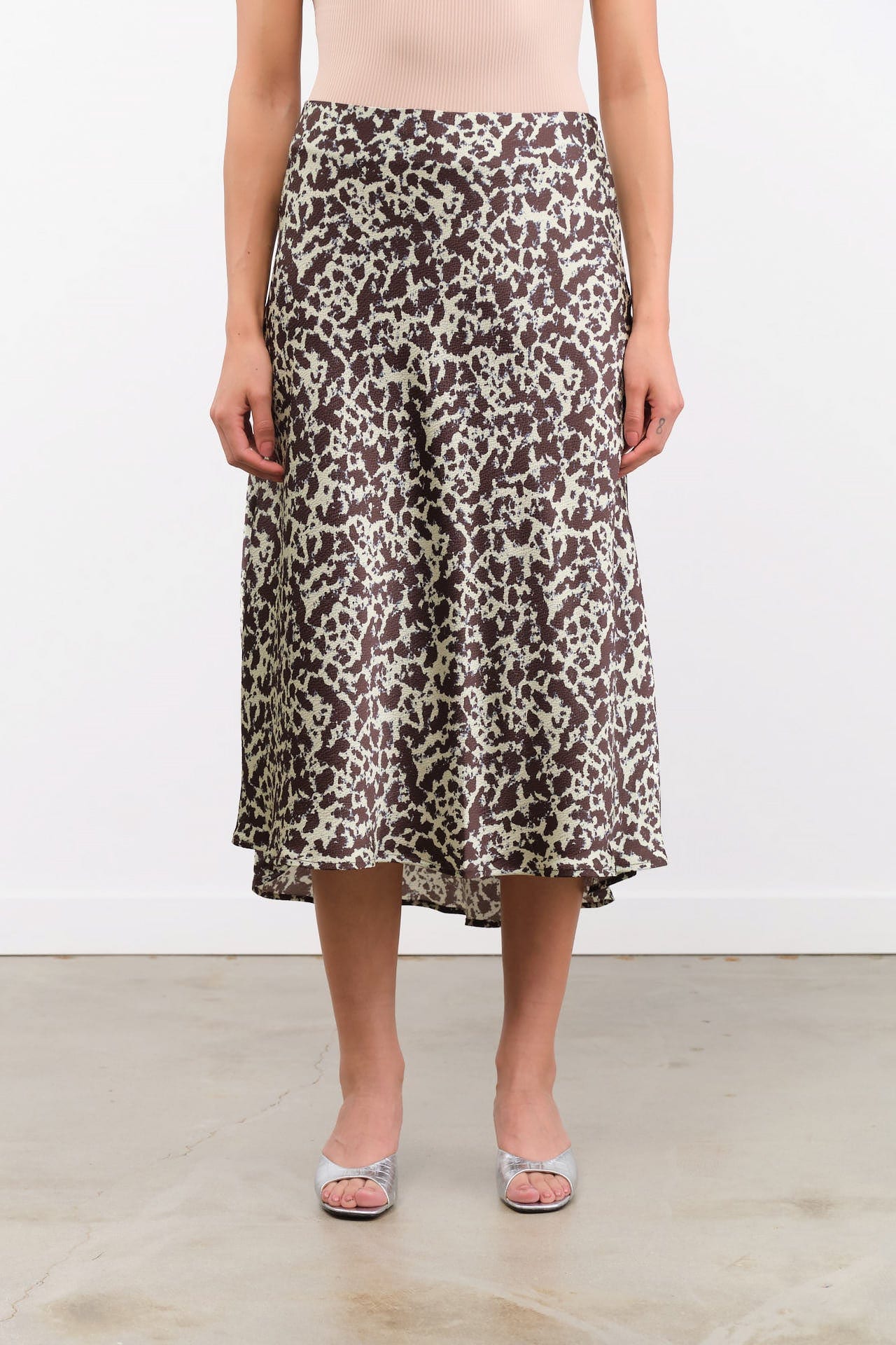 No. 6 Apparel Womens Skirts Mitta Skirt in Mint Ink Blot