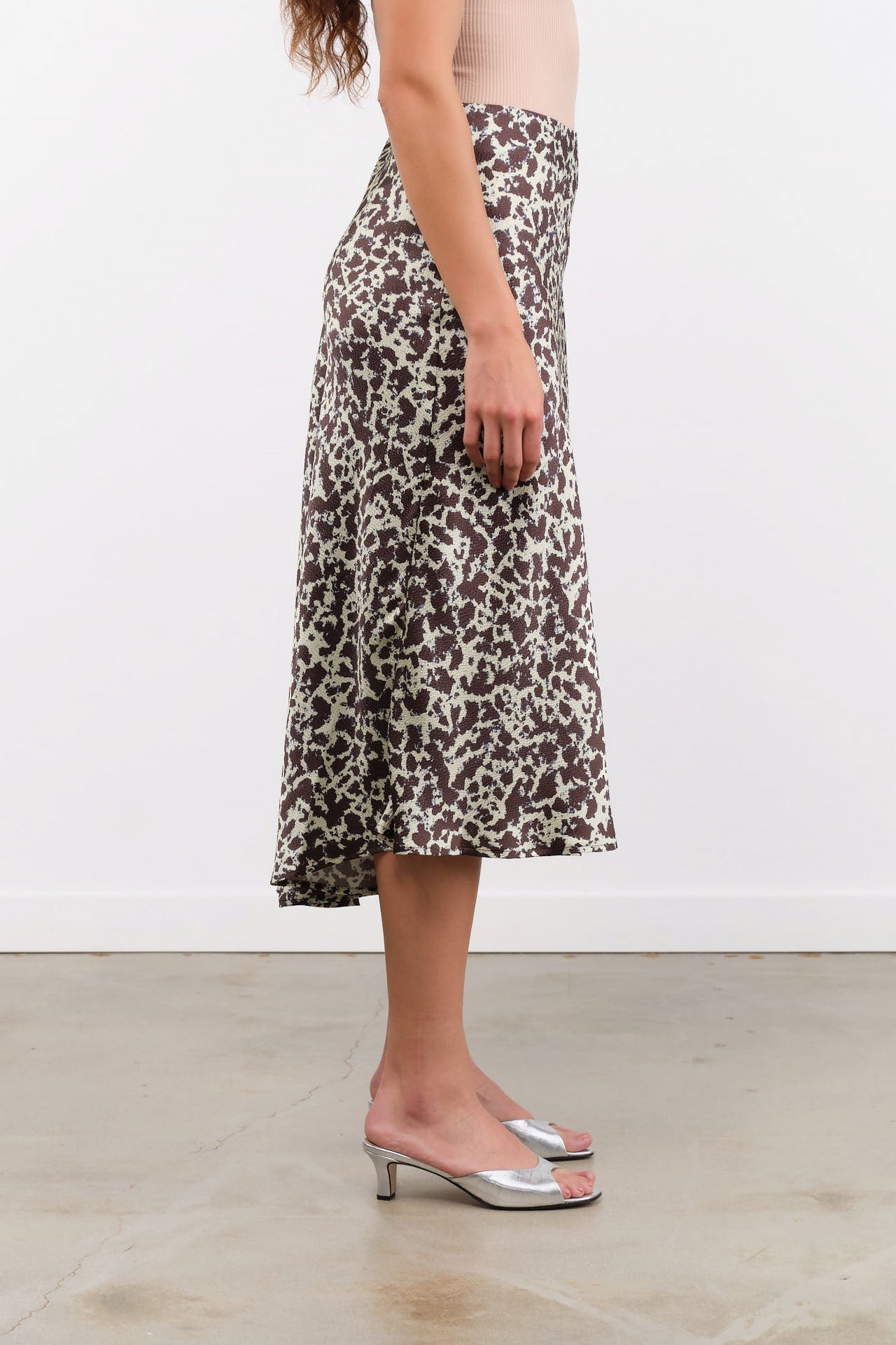 No. 6 Apparel Womens Skirts Mitta Skirt in Mint Ink Blot
