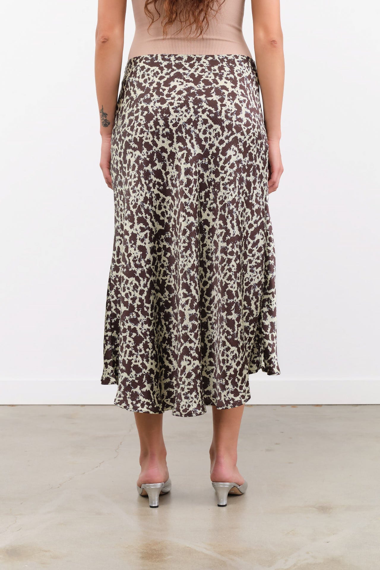 No. 6 Apparel Womens Skirts Mitta Skirt in Mint Ink Blot