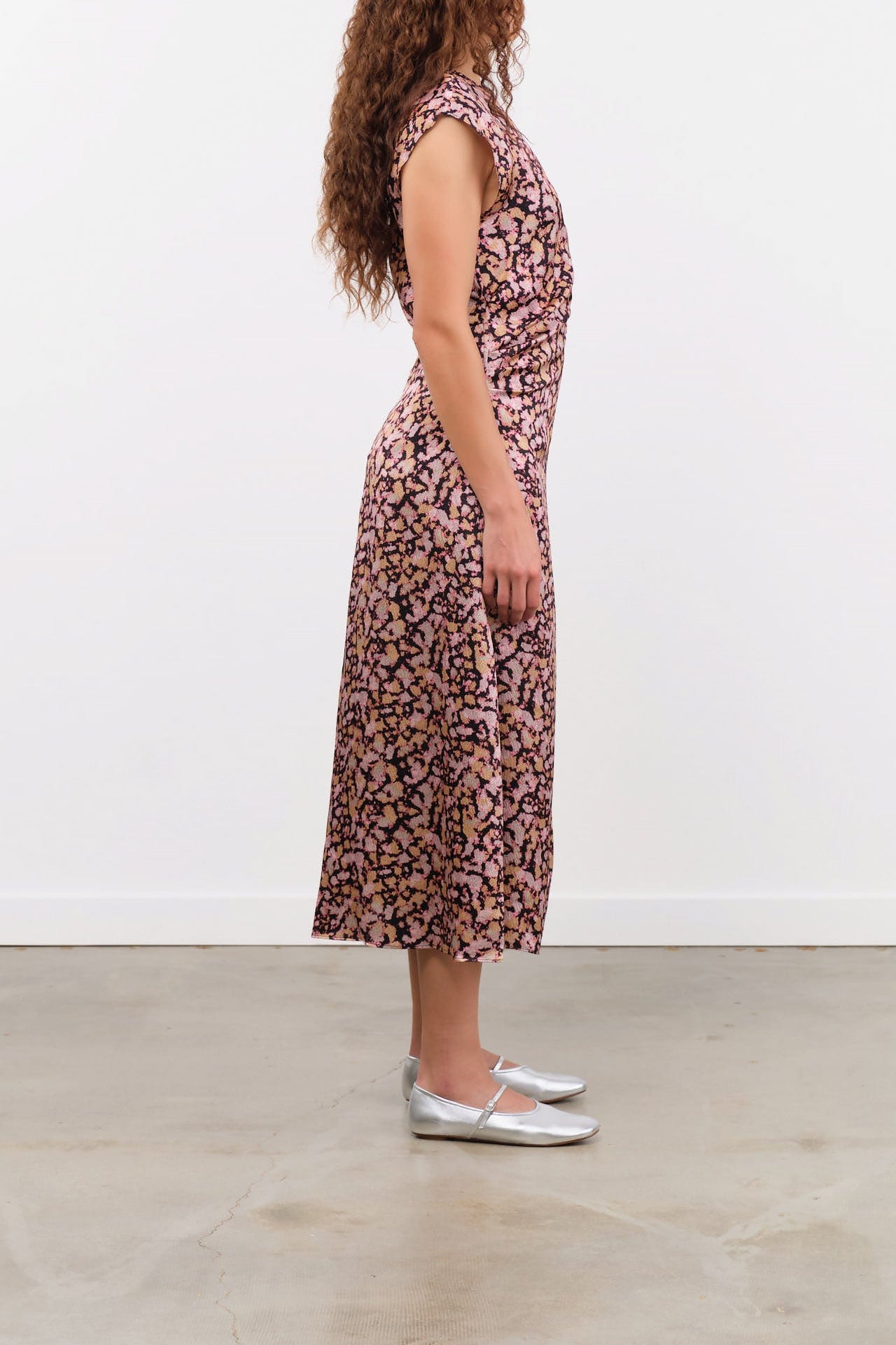 No. 6 Apparel Womens Dresses Rochelle Dress in Pink Ink Blot