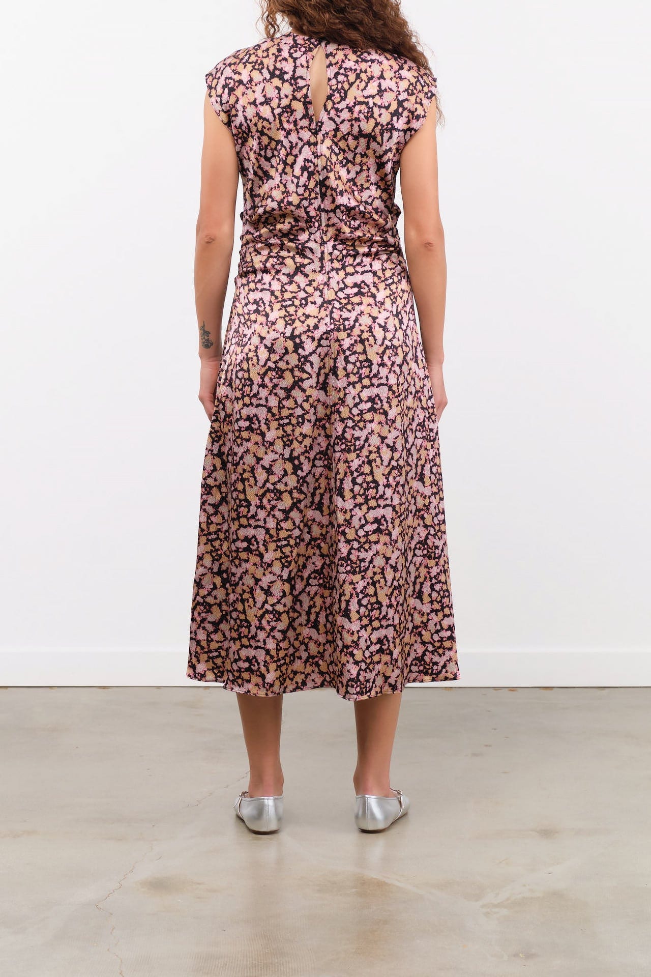 No. 6 Apparel Womens Dresses Rochelle Dress in Pink Ink Blot