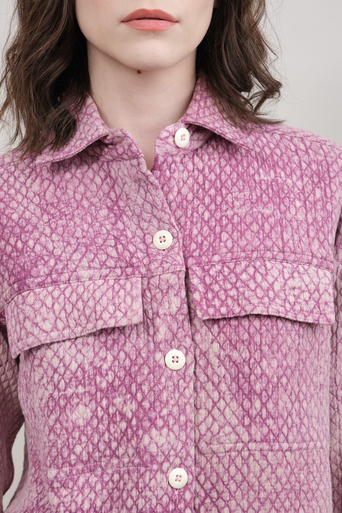 Pockets and buttons on Walker Shirt Jacket