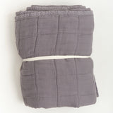OONA Home Bedding Plaid Bed Covers Shadow / 49" L X 63" W