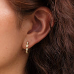 Pamela Love Jewelry Earrings 11mm Ovalado Huggie Opal