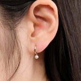 Pamela Love Jewelry Earrings 8mm Molten Baroque Huggie 14K Yellow Gold / Single