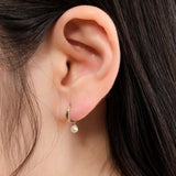 Pamela Love Jewelry Earrings 8mm Molten Baroque Huggie 14K Yellow Gold / Single