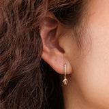 Pamela Love Jewelry Earrings Pave Memento Mori Huggie Diamond and Ruby