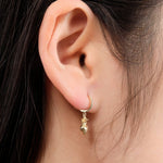 Pamela Love Jewelry Earrings Sacred Heart Pave Huggie 14K Yellow Gold / Single