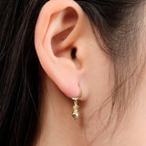 Pamela Love Jewelry Earrings Sacred Heart Pave Huggie 14K Yellow Gold / Single