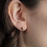 Pamela Love Jewelry Earrings Memento Mori Stud Earring with Heart Back Diamond