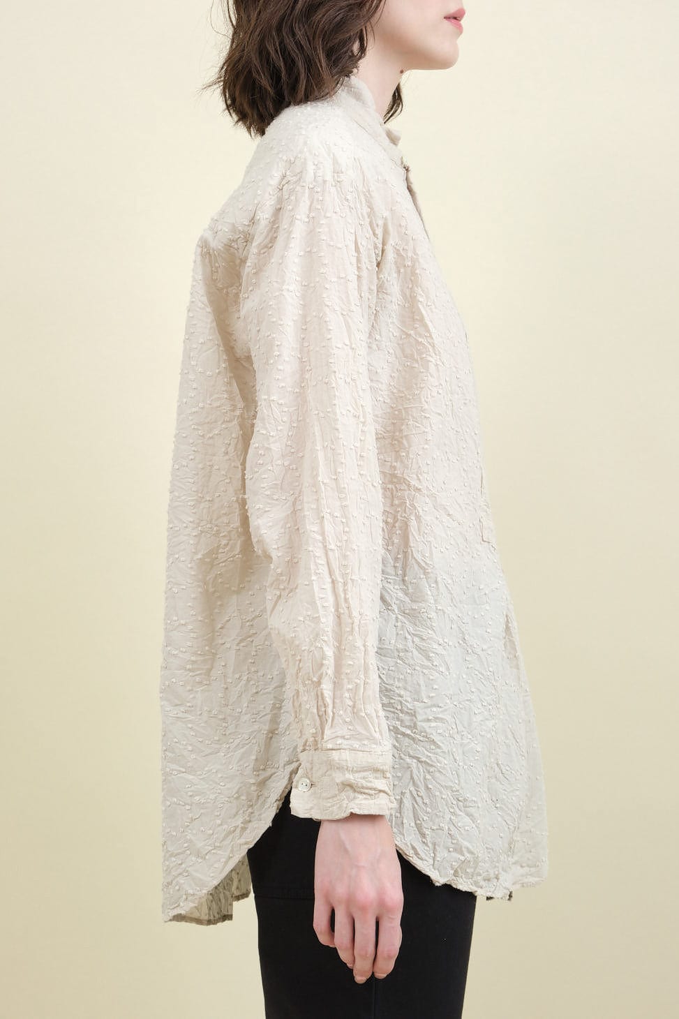 Side of Botanical Dye Blouse in Natural