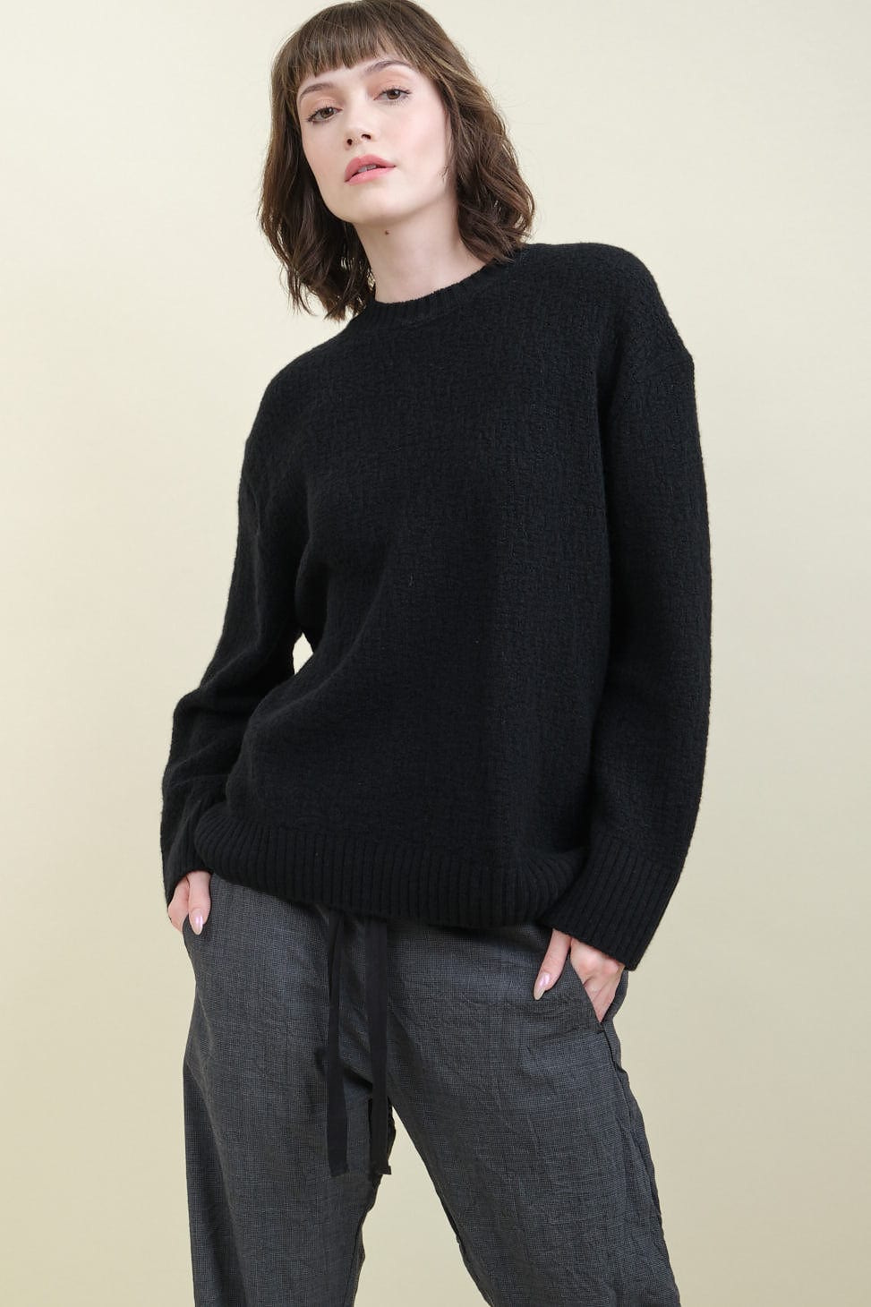 Cashmere Lamb Crew Neck Pullover