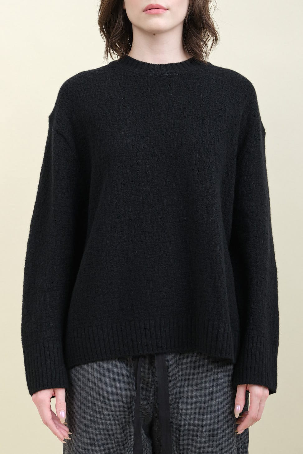 Front of Cashmere Lamb Crew Neck Pullover