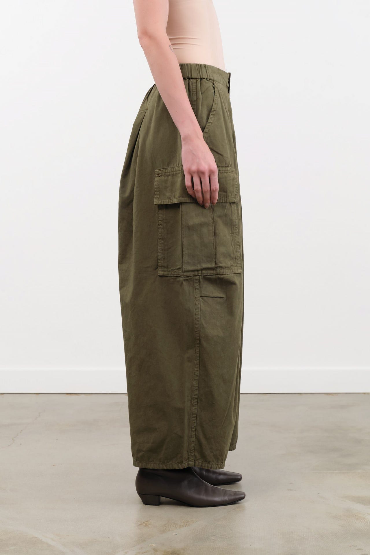 Pas de Calais Apparel Womens Pants Cotton Grosgrain Cargo Pants