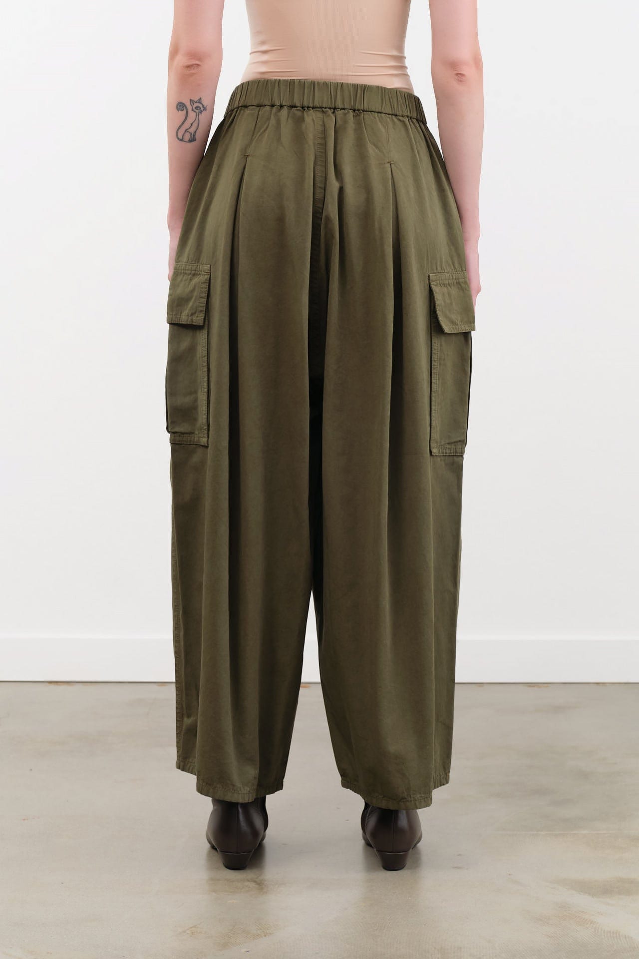 Pas de Calais Apparel Womens Pants Cotton Grosgrain Cargo Pants