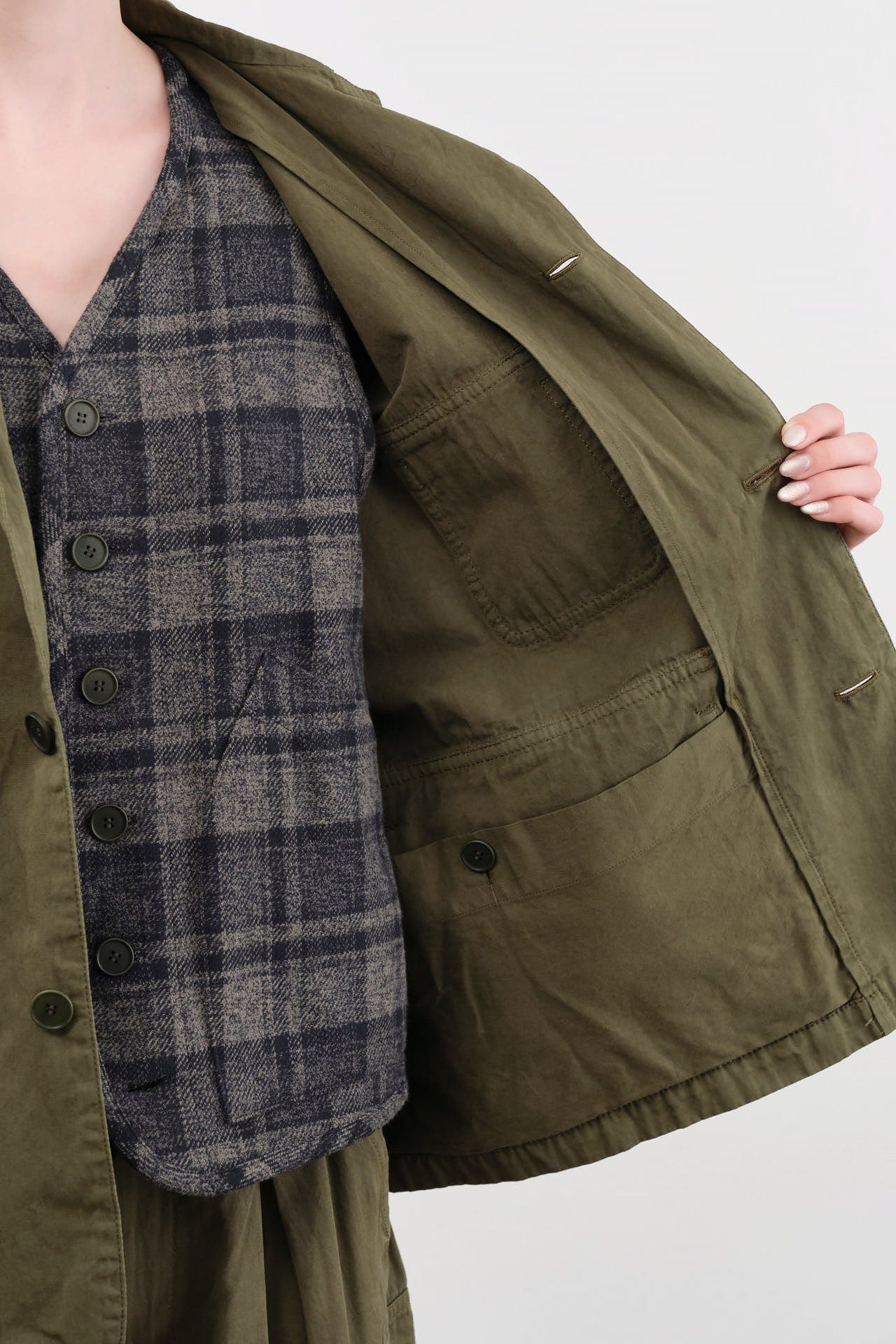 Pas de Calais Apparel Womens Jackets Cotton Grosgrain Hunting Jacket