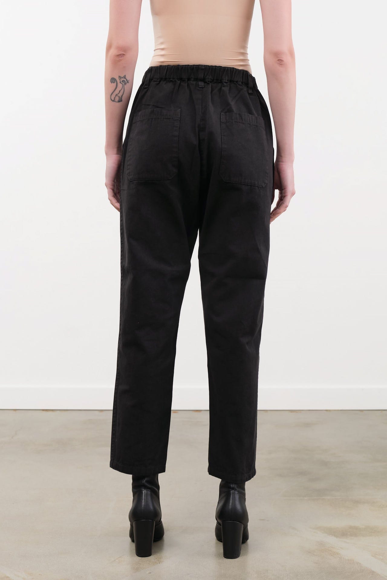 Pas de Calais Apparel Womens Pants Cotton Grosgrain Tapered Pants