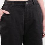 Pas de Calais Apparel Womens Pants Cotton Grosgrain Tapered Pants