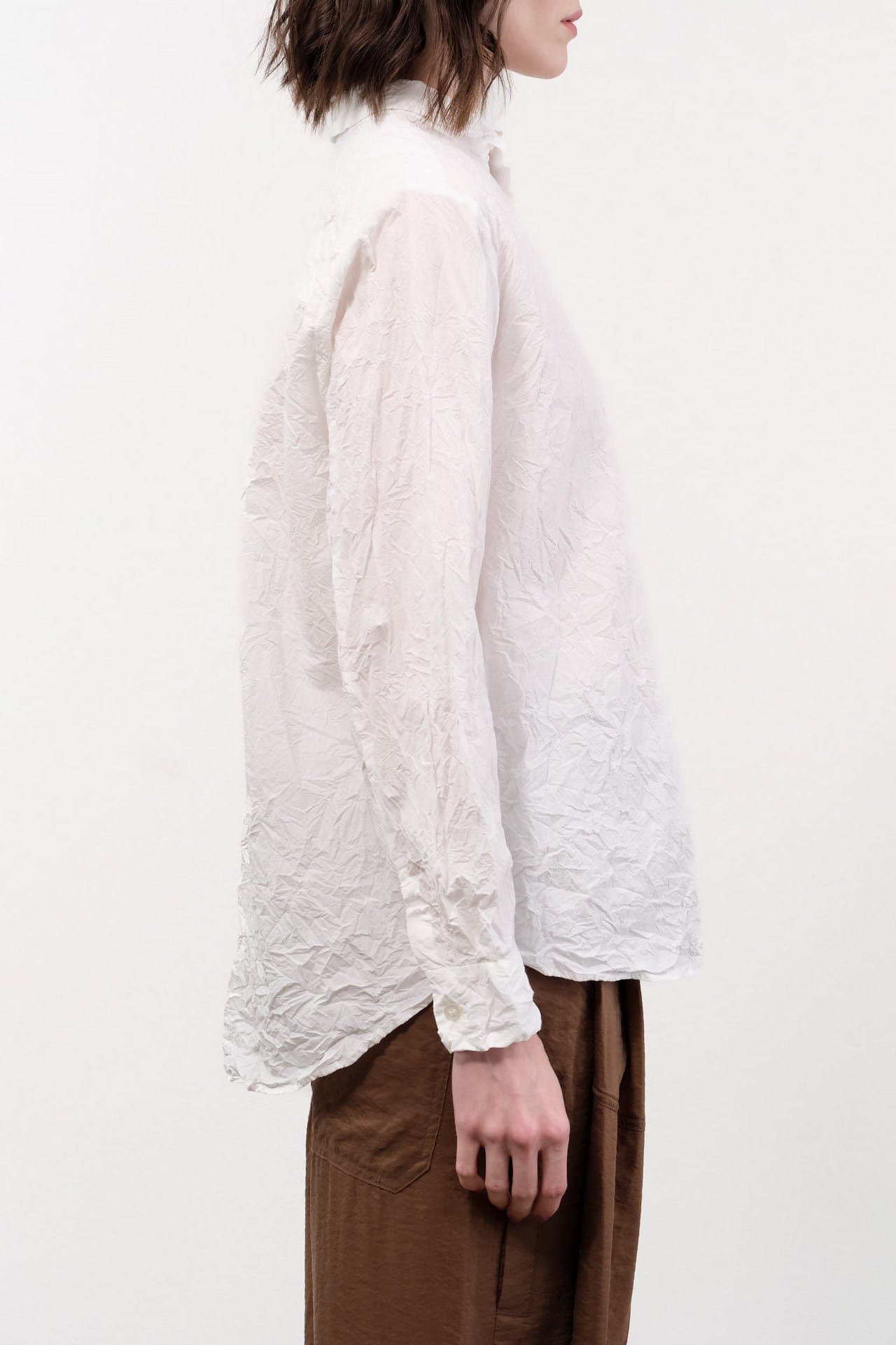 Pas de Calais Apparel Womens Blouses Cotton Typewriter Blouse in White