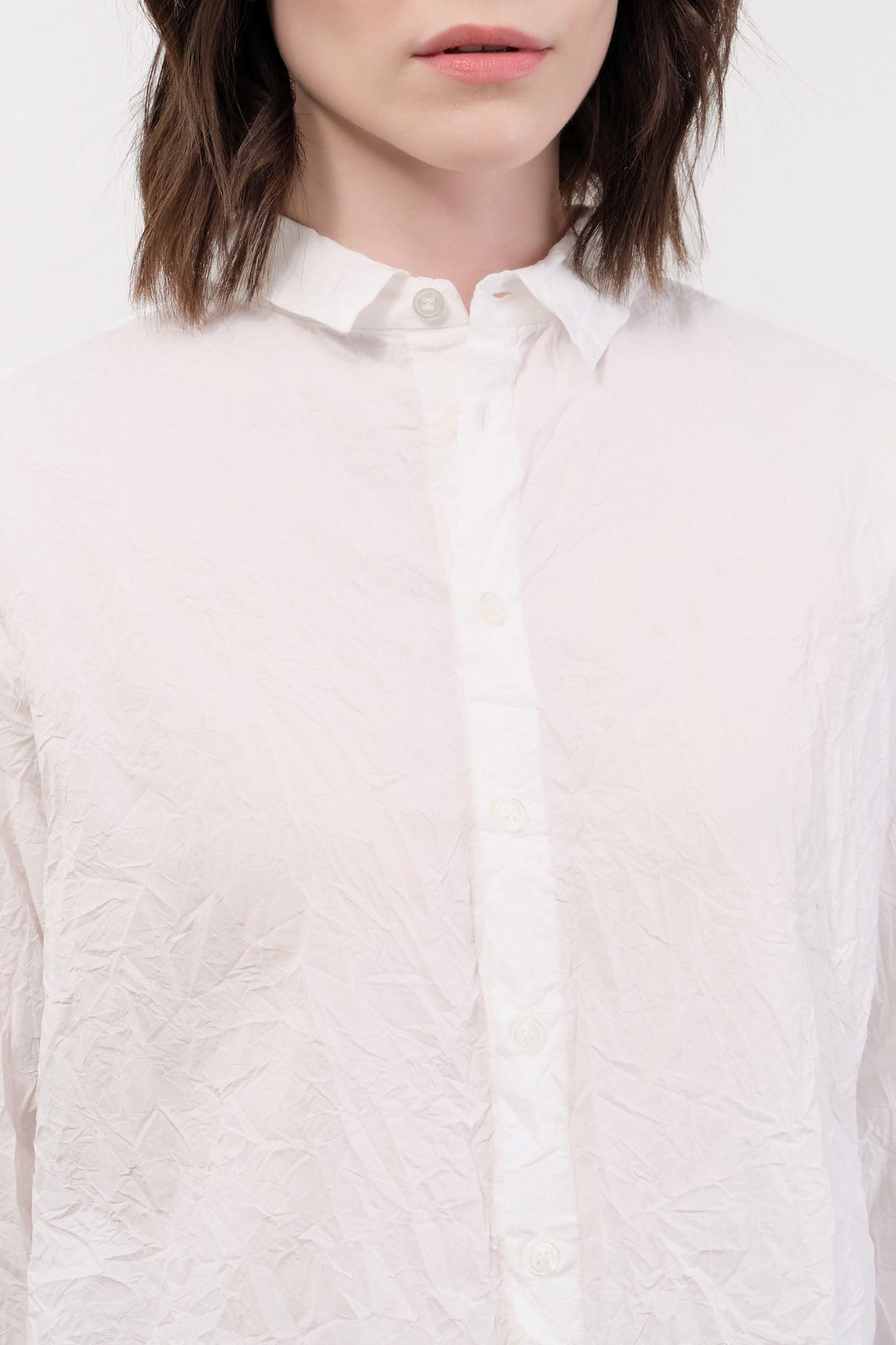 Pas de Calais Apparel Womens Blouses Cotton Typewriter Blouse in White