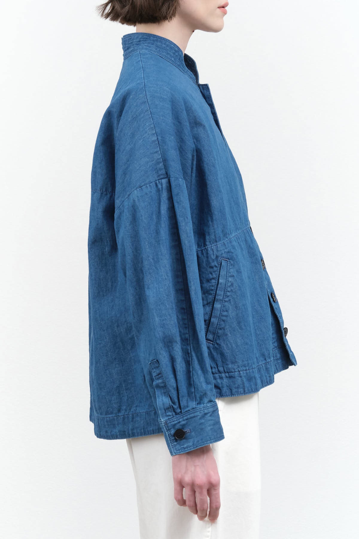 Side view of Denim Coverall Jacket
