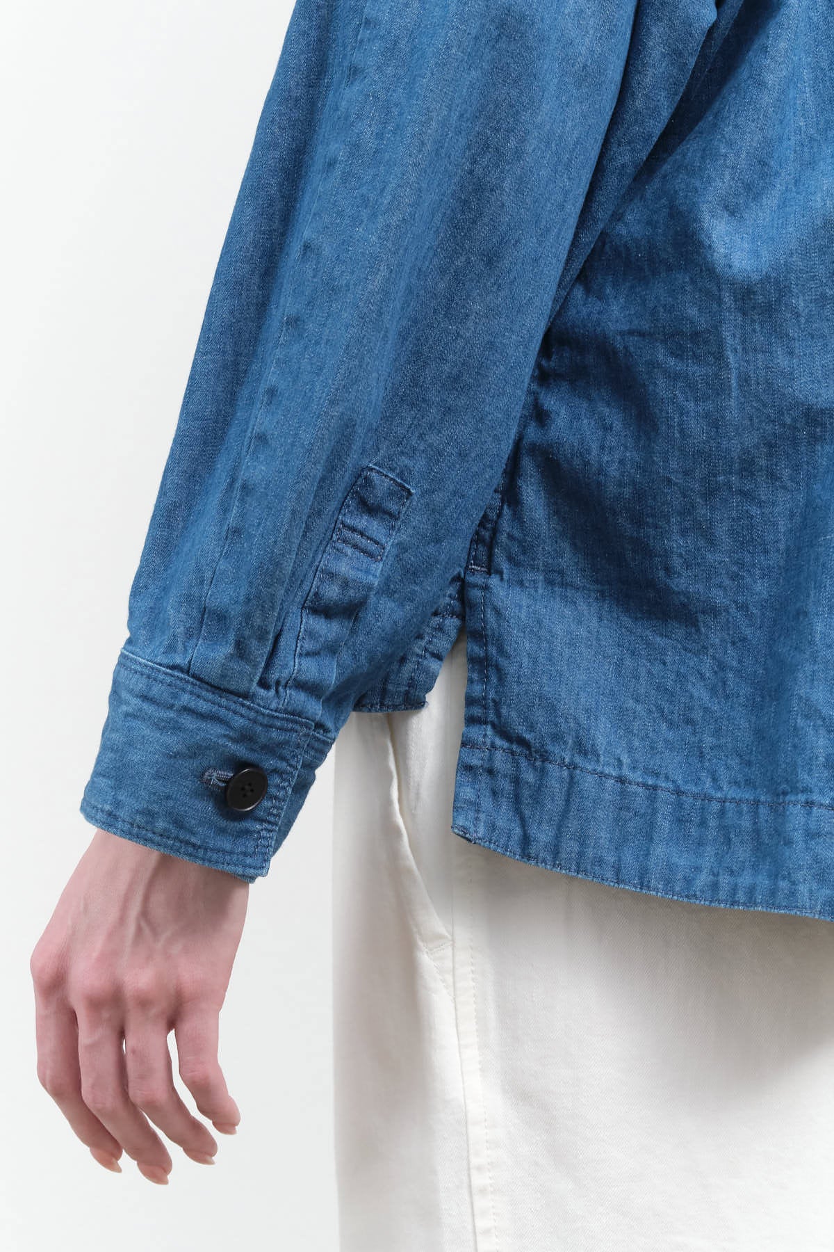 Sleeve and hem view of Denim Coverall Jacket