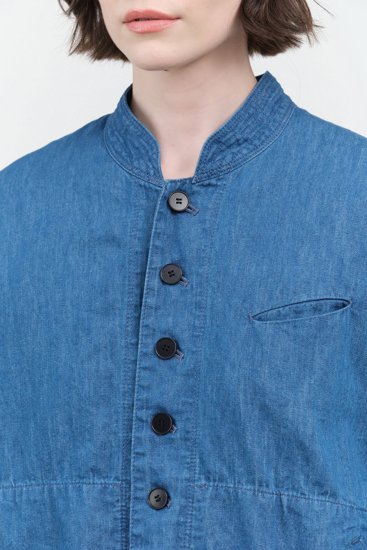 Collar view of Denim Coverall Jacket