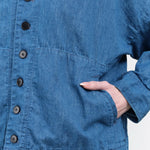 Front pocket view of Denim Coverall Jacket