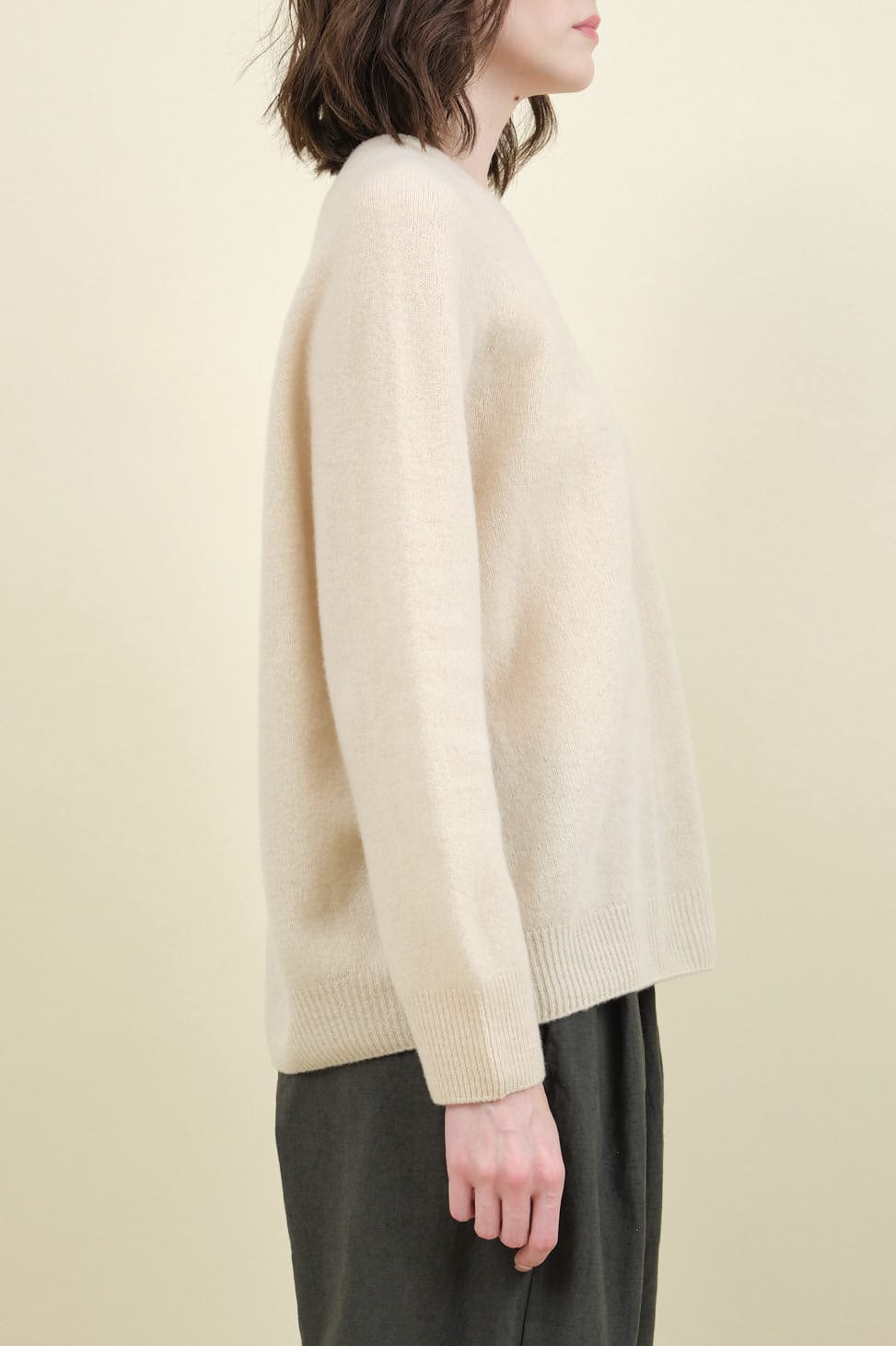 Side of Fine Wool Crew Neck Pullover