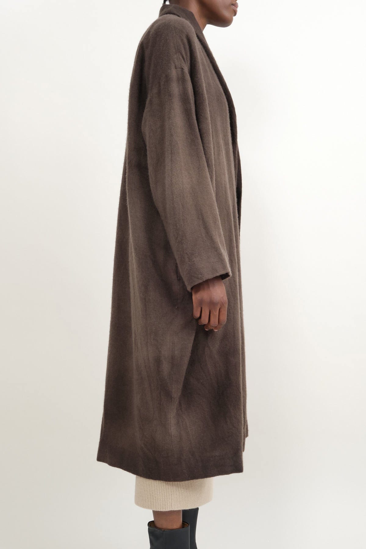 Side of Hand Dye Cashemere Duster Coat