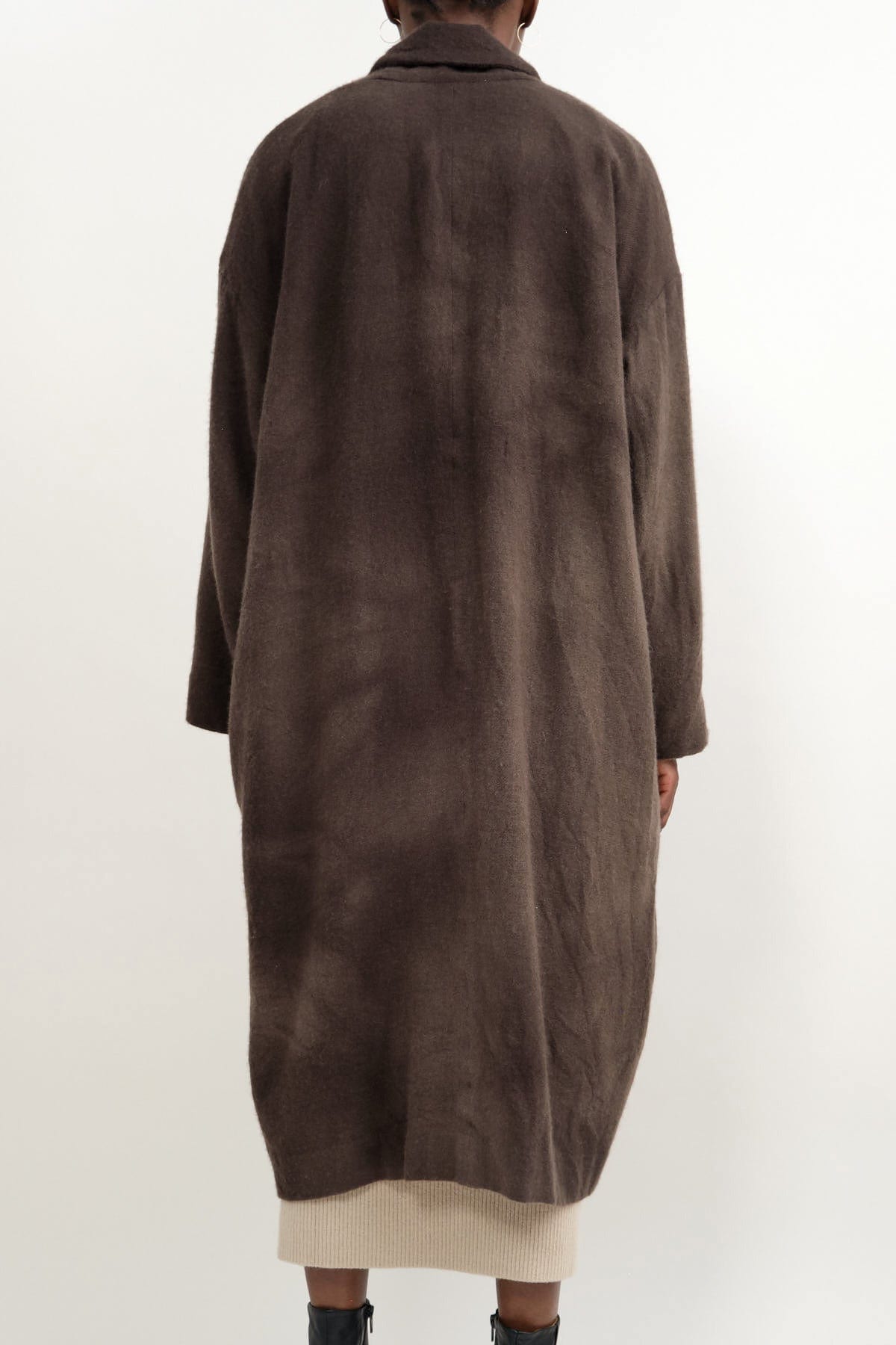 Back of Hand Dye Cashemere Duster Coat