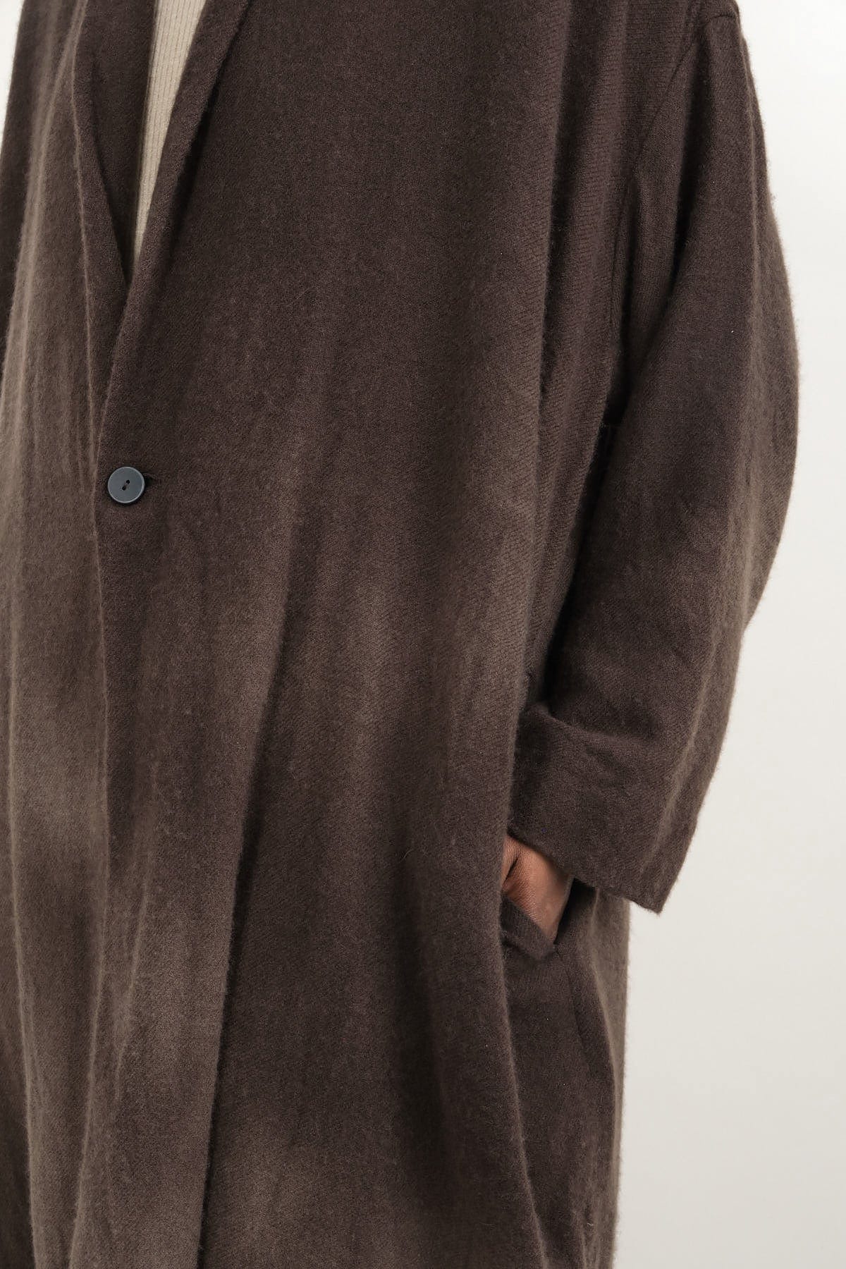 Pocket on Hand Dye Cashemere Duster Coat