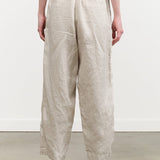 Pas de Calais Apparel Womens Pants Linen Twill Wide Pants in Light Gray