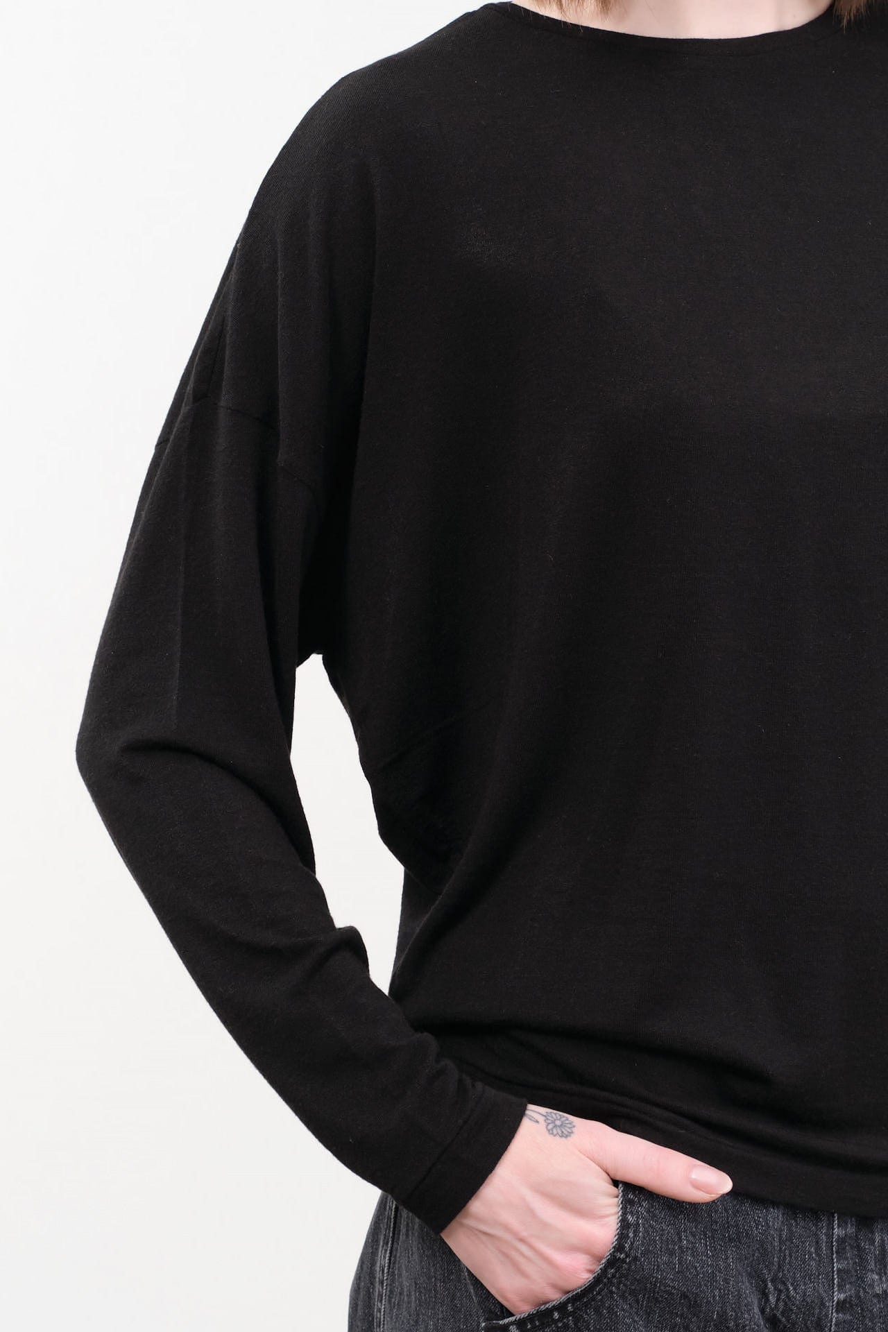 Pas de Calais Apparel Womens Sweaters Lyocell Cashmere Crewneck Jersey Pullover