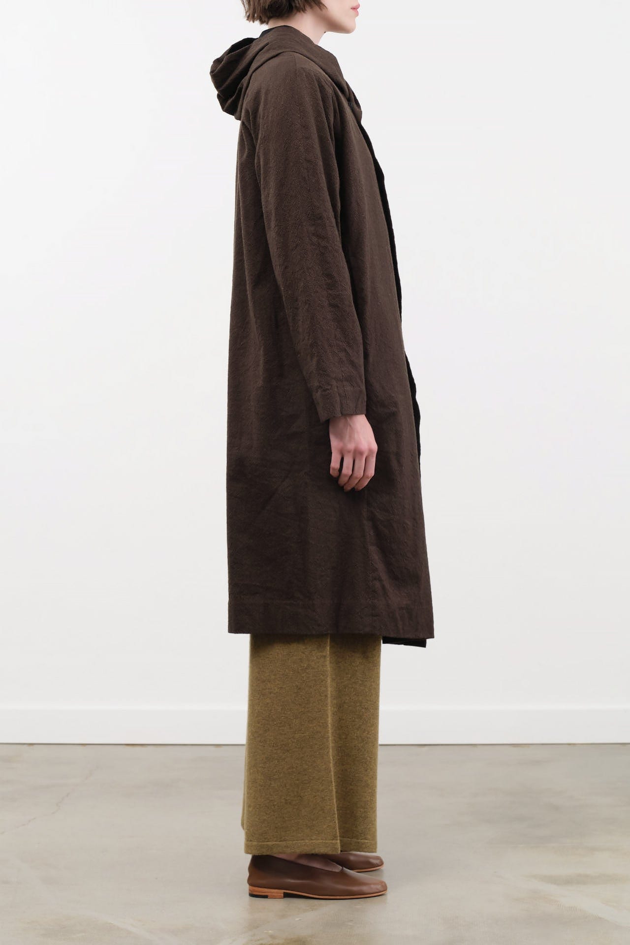 Pas de Calais Apparel Womens Outerwear Mulesing-Free Wool Cotton Hooded Coat