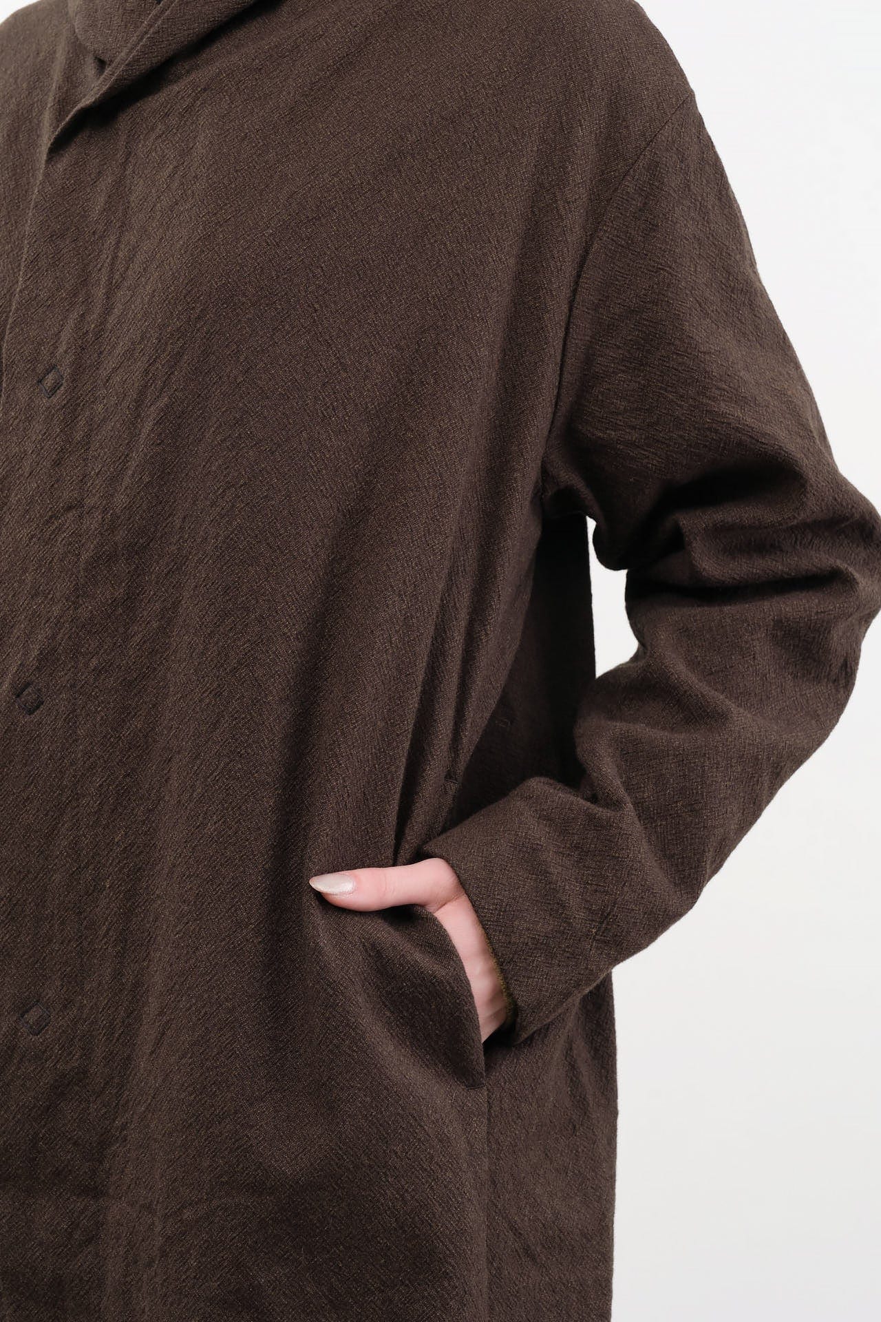 Pas de Calais Apparel Womens Outerwear Mulesing-Free Wool Cotton Hooded Coat