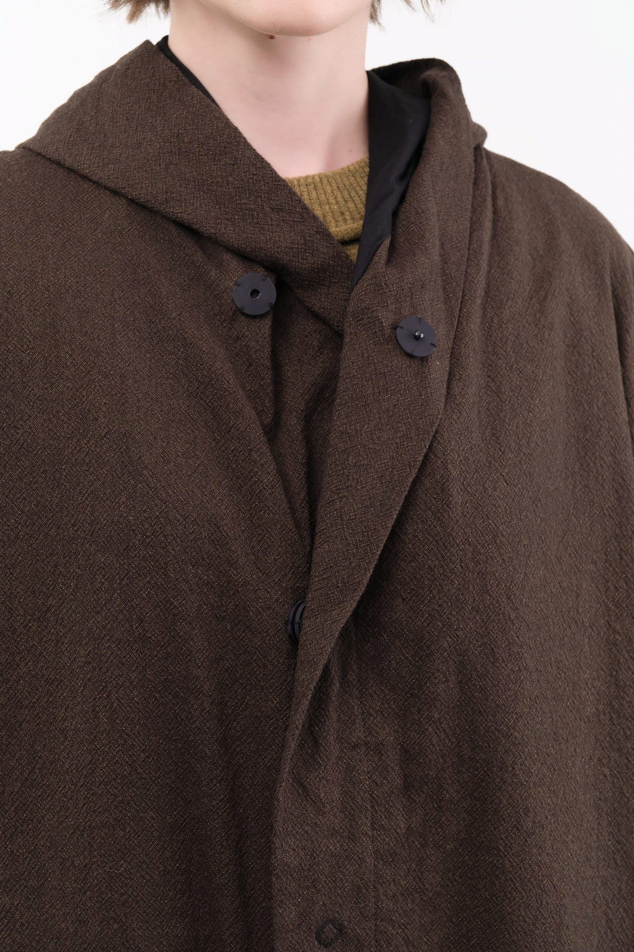 Pas de Calais Apparel Womens Outerwear Mulesing-Free Wool Cotton Hooded Coat