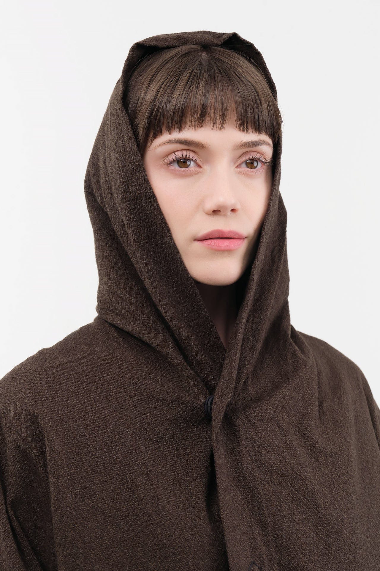 Pas de Calais Apparel Womens Outerwear Mulesing-Free Wool Cotton Hooded Coat