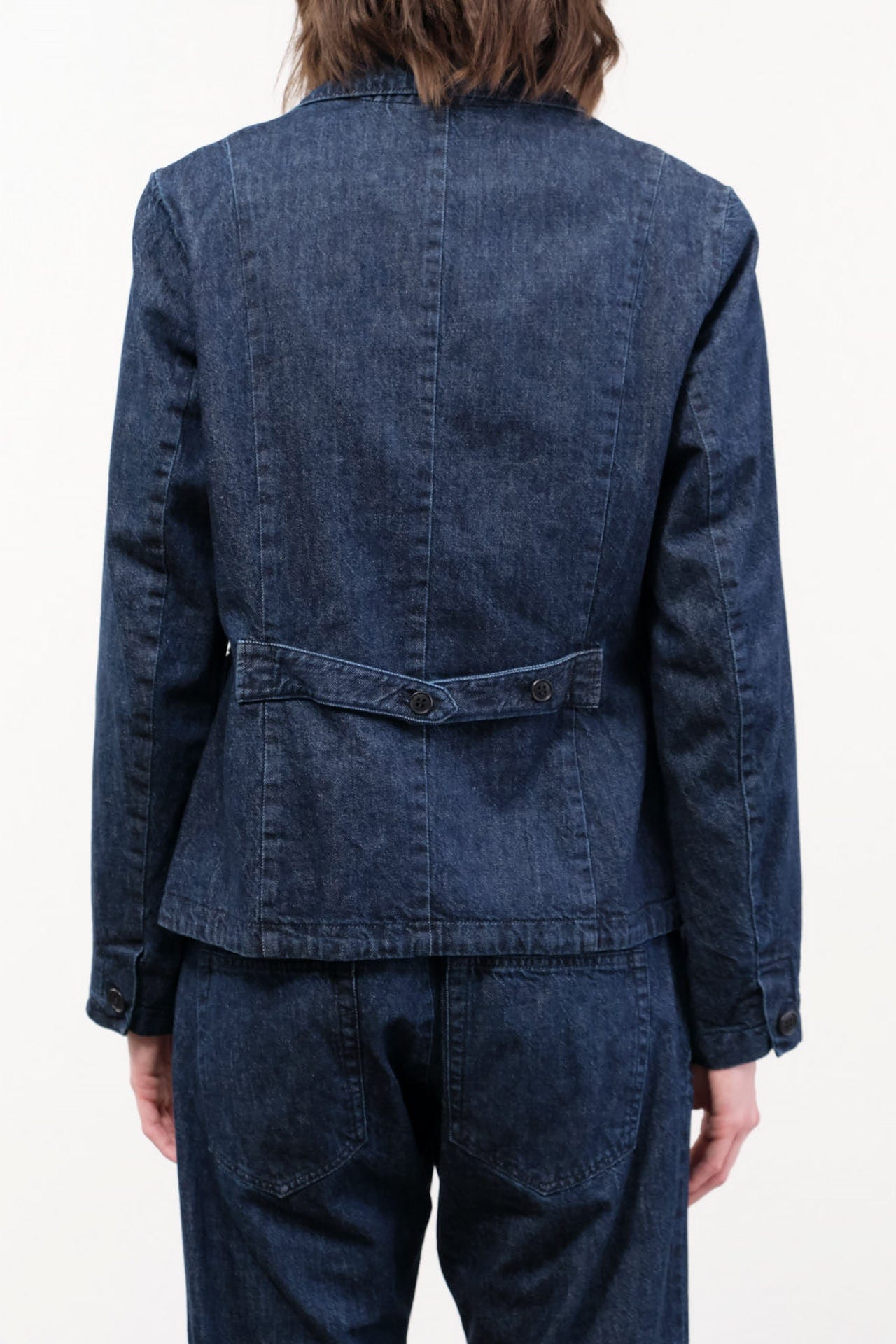 Pas de Calais Apparel Womens Jackets Natural Denim Tailored Jacket