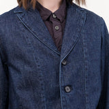 Pas de Calais Apparel Womens Jackets Natural Denim Tailored Jacket